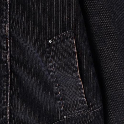 J59201SDSA男士秋冬新款痞帅男装做旧竖纹立领拉链夹克百搭时尚休闲外套 商品图3