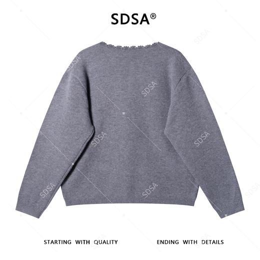 42515SDSA男士秋冬新款痞帅男装纯色纽扣开衫花边领针织衫百搭开衫毛衣 商品图5