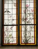 独角鹿西洋古董 19世纪末20世纪初法国新艺术时期出品雀鸟繁花主题彩绘玻璃花窗一组 商品缩略图2