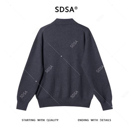 M055SDSA男士秋冬新款痞帅男装潮牌纯色polo翻领针织衫休闲百搭毛衣 商品图5