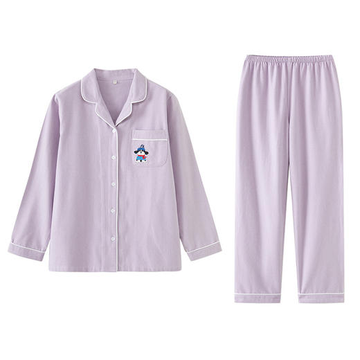 2025秋新款！情侣款纯棉磨毛家居服套装 全棉长袖男士秋季可外出新款情侣睡衣冬天 商品图4