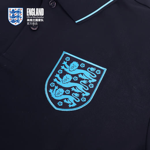 【官方正版】英格兰国家队 | 深蓝拼色polo质感商务短袖 商品图2