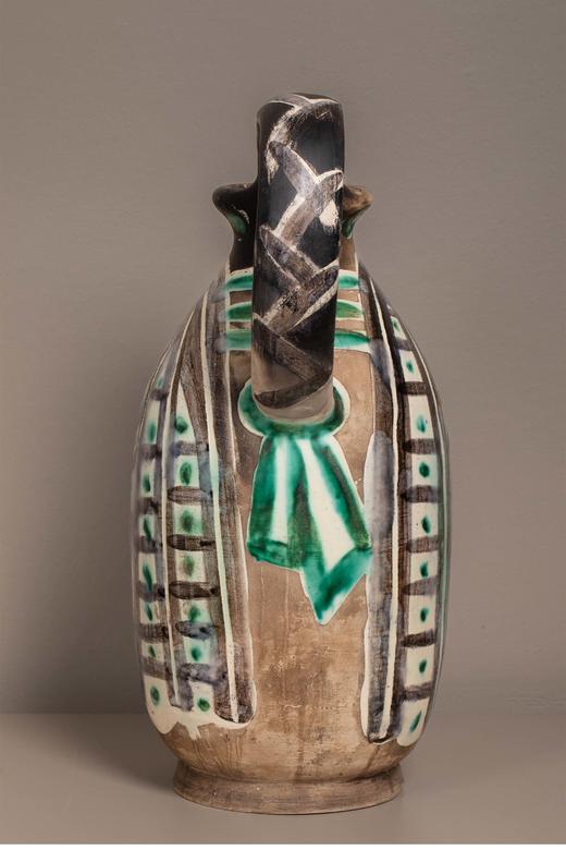 独角鹿西洋古董 西班牙艺术巨匠毕加索与法国Madoura工坊合作出品限量装饰陶瓶「Femme du Barbu 胡子男的女人」 商品图4