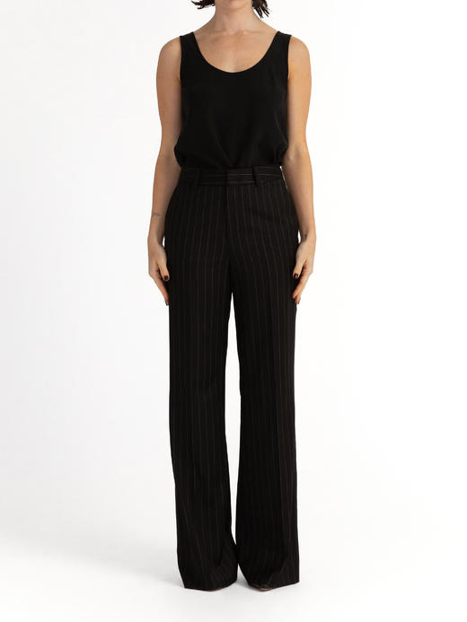 FREY｜TR087 BORDEAUX trousers [ 黑条纹 ] 商品图5