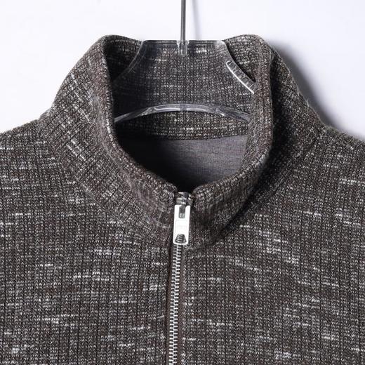 87788SDSA男士秋冬新款痞帅男装潮牌高街半拉链立领针织卫衣时尚上衣 商品图2