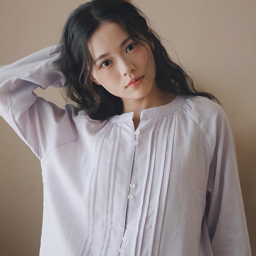 2025秋新款！纯棉纱布长袖家居服 温柔紫黛可外穿睡衣套装女春秋季 商品图2