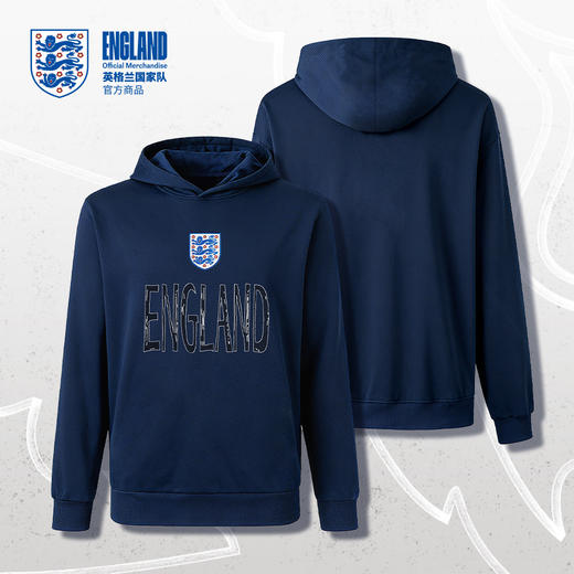 【官方正版】英格兰国家队 | 秋季新款深蓝连帽卫衣运动休闲长袖 商品图2