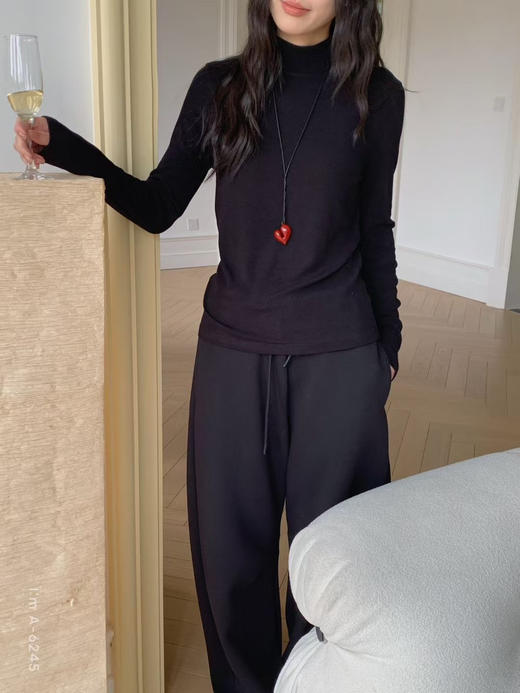 送项链！2025秋新款！糯糯小高领自由T长袖 休闲打底秋冬叠穿百搭外穿上衣女 商品图5