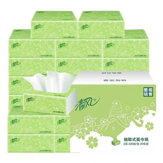 【凸凸棉】绵面卫生巾日夜组合7包/61片送清风抽纸一箱 商品图1