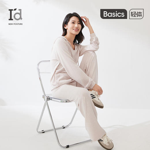 I‘d爱帝云感超柔花纱连帽休闲女士长袖居家套装 商品图3