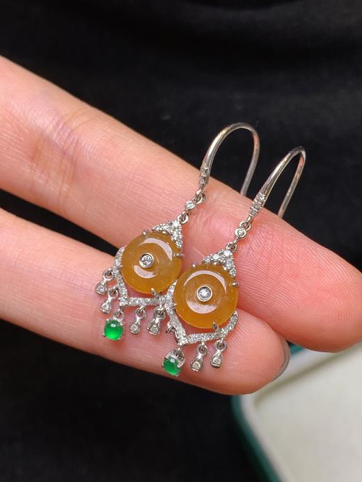 平安扣翡翠耳坠 商品图3