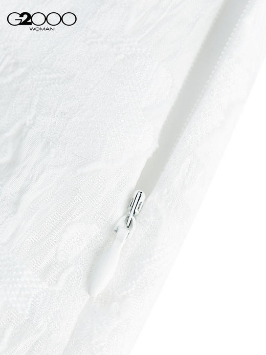 G2000【双层设计/A字裙/商场新款】女装FW25舒适勾花中长款半身裙53269672 商品图2