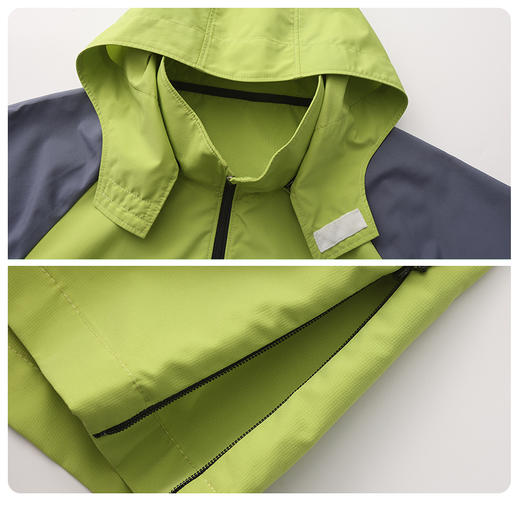 【防风 防泼水】BOW-106APROSIMON高尔夫男款连帽撞色拼接拉链款套头衫 商品图3