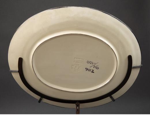 【已售】独角鹿西洋古董 西班牙艺术巨匠与法国Madoura工坊合作出品限量装饰陶盘「Visage dans un ovale 椭圆形的脸」 商品图5