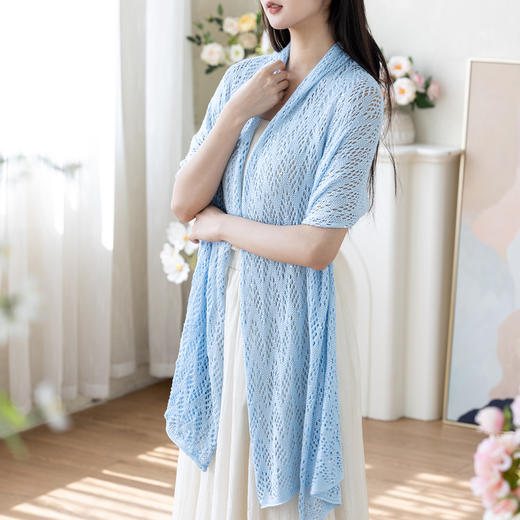 苏苏姐家星荷手工diy编织钩针棒针材料包衣服披肩莫代尔毛线团 商品图3