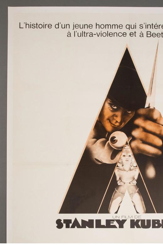 独角鹿西洋古董 1972年法国出品Philip Castle设计Stanley Kubrick执导英美联合制作电影《发条橙》收藏级原版海报 商品图2