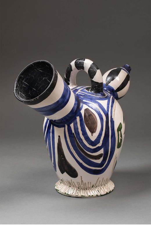【已售】独角鹿西洋古董 西班牙艺术巨匠毕加索与法国Madoura工坊合作出品限量装饰陶瓶 商品图3