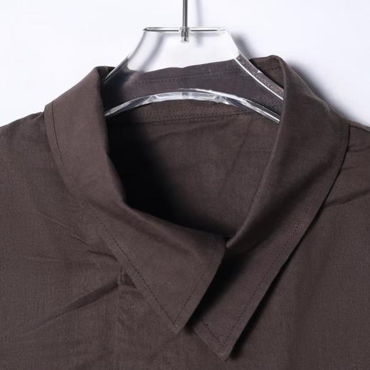 SDSA男士秋冬新款痞帅男装简约纯色单排扣长袖衬衫宽松韩版衬衣 商品图1