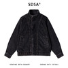 J59201SDSA男士秋冬新款痞帅男装做旧竖纹立领拉链夹克百搭时尚休闲外套 商品缩略图1