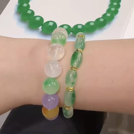 GAONAS  多宝玲珑 中式贵气清丽绿手链11608SG 商品图4