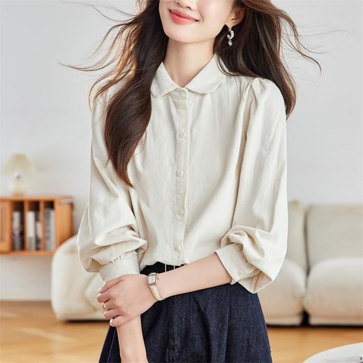 馥迦复古软糯舒适灯芯绒纯棉衬衫 商品图6