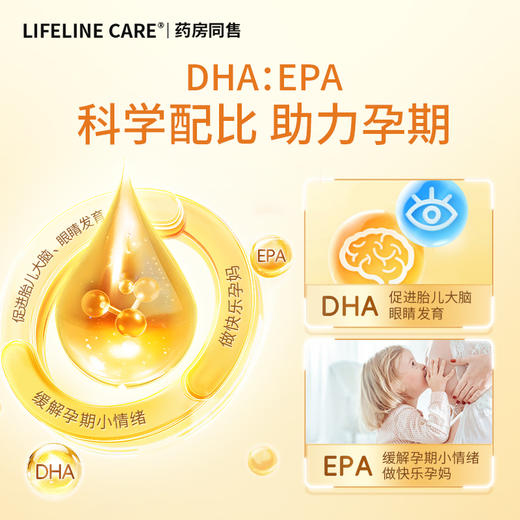 Lifelinecare生命力挪威进口伽鱼油DHA孕妇专用孕期营养品维生素叶酸钙 商品图1