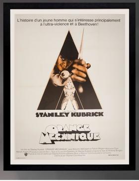 独角鹿西洋古董 1972年法国出品Philip Castle设计Stanley Kubrick执导英美联合制作电影《发条橙》收藏级原版海报
