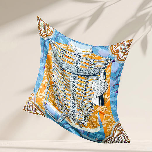 高端真丝素绉缎方巾 GD0009 商品图10