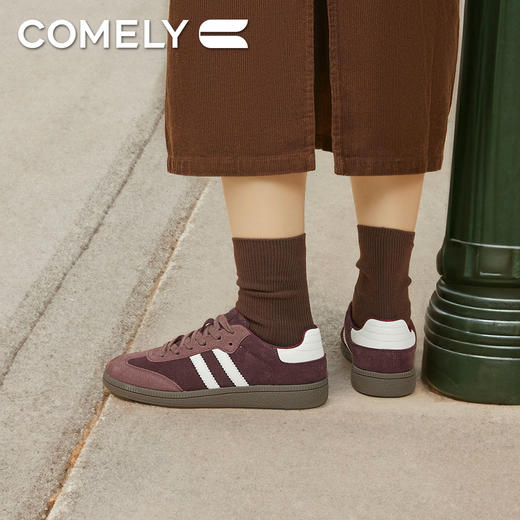 康莉KMY5A057休闲德训鞋女新款米白色复古经典阿甘鞋薄底运动鞋 商品图6