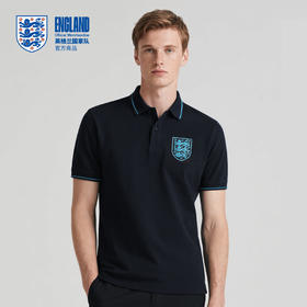 【官方正版】英格兰国家队 | 深蓝拼色polo质感商务短袖