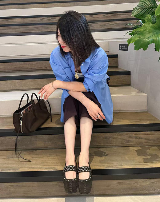 Westory2025年秋季套包软底平跟玛丽珍单鞋休闲百搭浅口单鞋W25CE76571 商品图9