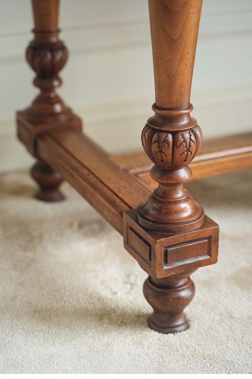 独角鹿西洋古董 新文艺复兴风格乡野风景主题手绘瓷板画装饰核桃木精雕花架花盆 商品图5