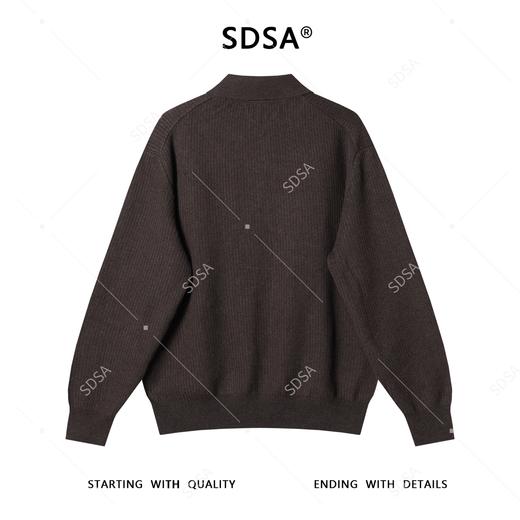 SDSA男士秋冬新款痞帅男装潮牌纯色polo翻领针织衫休闲百搭毛衣 商品图4