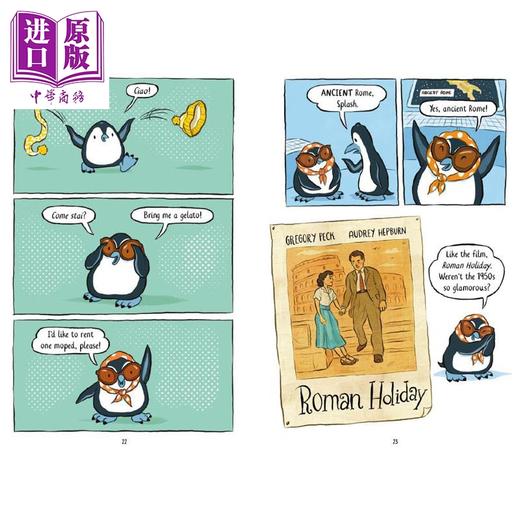 预售 【中商原版】漫画桥梁书 肥瘦二人组穿越罗马假期 Pablo and Splash Roman Holiday 英文原版童书 企鹅冒险故事 全彩幽默漫画 商品图1