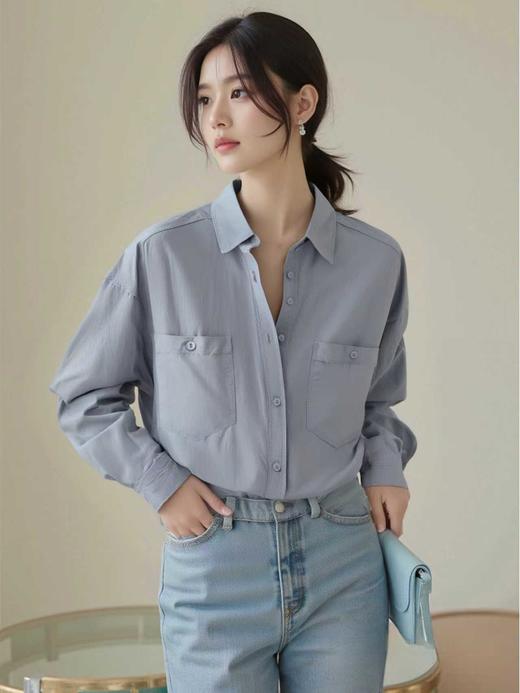 【秋新品】古泥品牌7500 棉➕再生纤维衬衫-喜出 商品图5