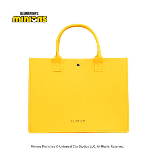 小黄人  大眼萌系列-香蕉系列-黄色毛毡托特包 商品图3