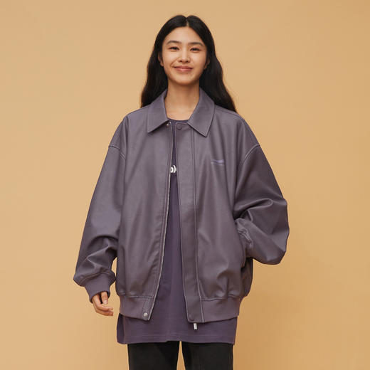 CHINISM CHab机车复古PU皮夹克外套男美拉德穿搭美式皮衣情侣外套 商品图1