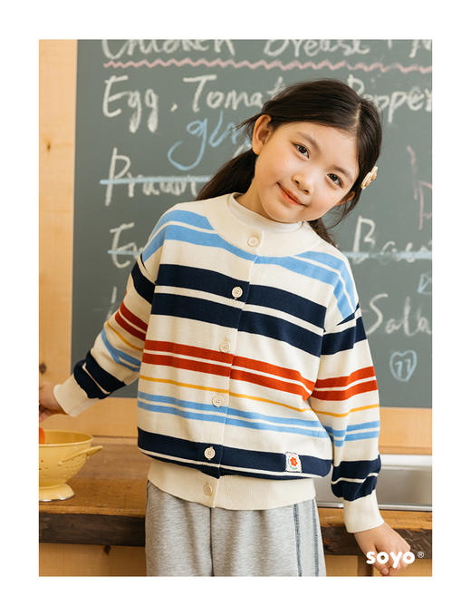 soyo舍予良仓柔软不扎百搭彩虹毛衣开衫 商品图11