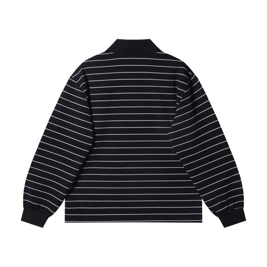 T633SDSA男士秋冬新款痞帅男装简约撞色条纹polo领长袖卫衣百搭宽松 商品图5