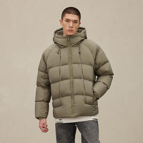 CHINISM CH新款90安心白鸭绒连帽羽绒服男2023冬季保暖外套面包服