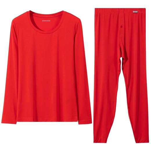 【蚕丝莫代尔情侣款】SCHIESSER德国舒雅情侣款男士莫代尔圆领爆款保暖衣打底衣35/21820W 商品图3