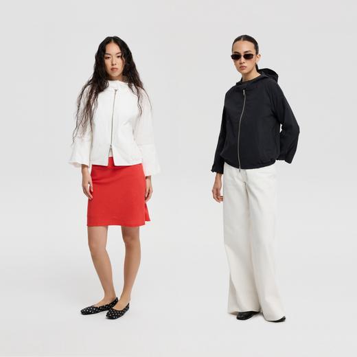 oneup花苞袖连帽拉链夹克 商品图4