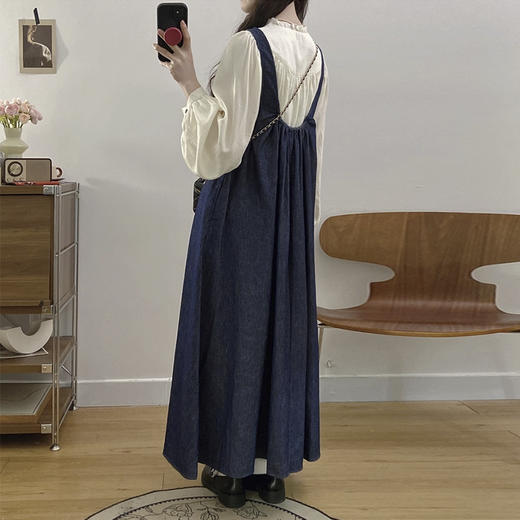 裁缝学苑AQ541法式复古衬衫牛仔背带裙叠穿套装纸样女装样板图纸 商品图2