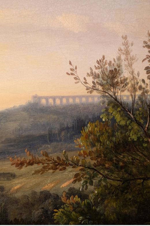 独角鹿西洋古董 法国画家François Edme Ricois签名创作风景主题布面油画客厅装饰画《马雷-马尔利》与《圣日耳曼昂莱台地》 商品图4