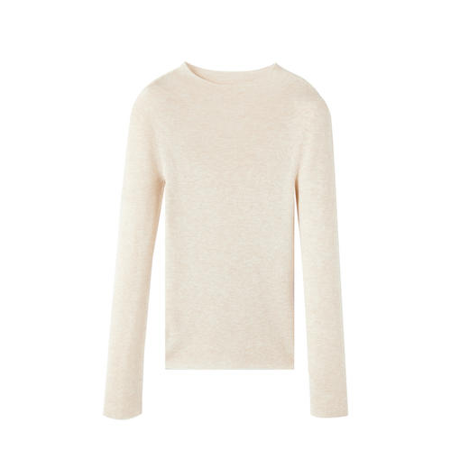 谜底套头针织衫长袖2025冬季新品半高领修身百搭毛衣女254MZ1917 商品图4