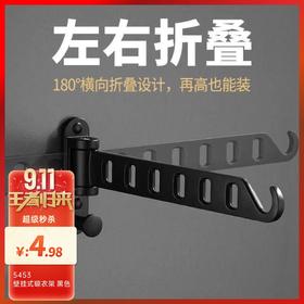 5453 壁挂式晾衣架 黑色