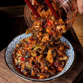 田野故事 农家外婆菜450g 下饭拌面配粥湖南特产香辣酱菜咸菜微辣瓶装即食 /粮油调味 /调味品 /榨菜/酱腌菜