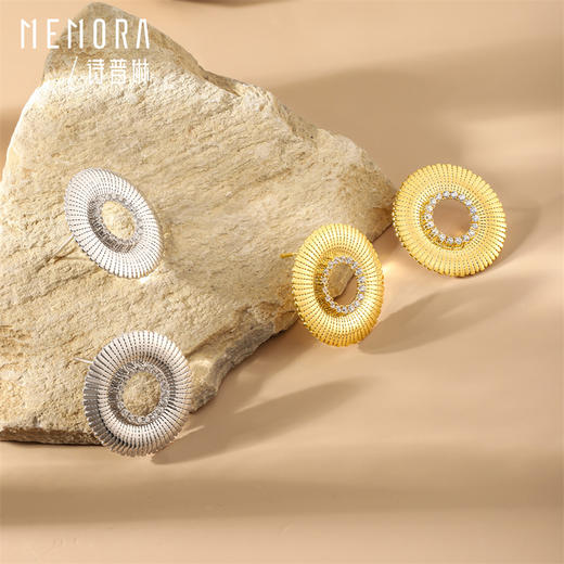 【任选3件599元】圆环耳饰 S925银耳环时尚ins风耳饰MEMORA诗普琳YEE03101、YEE03102（线上专供） 商品图0