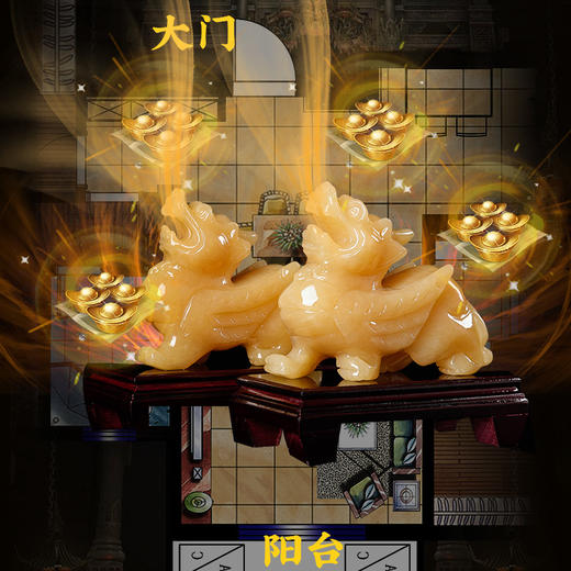 【祈愿吉品】黄玉聚宝盆摆件吉祥物貔貅客厅生意事业开业送礼 商品图2