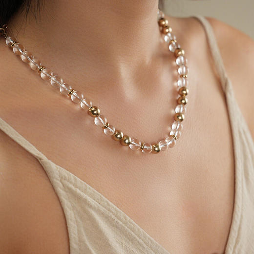 【秋季上新】Garden of Eden 伊甸园系列 | 果壳晶石双珠项链 商品图1